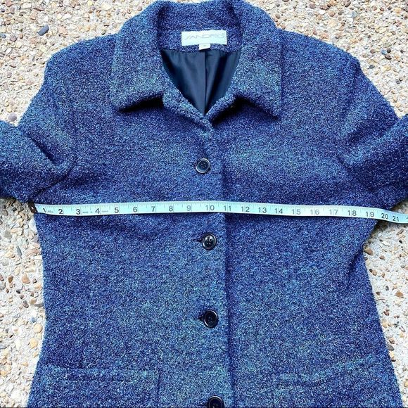 Sandro Blue Lined Mid-Length Winter Coat Size M - Picture 5 of 10
